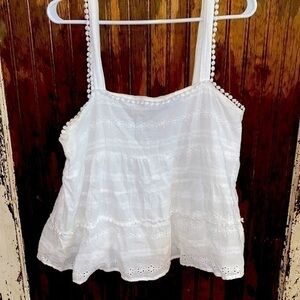Andree by unit eyelet white top